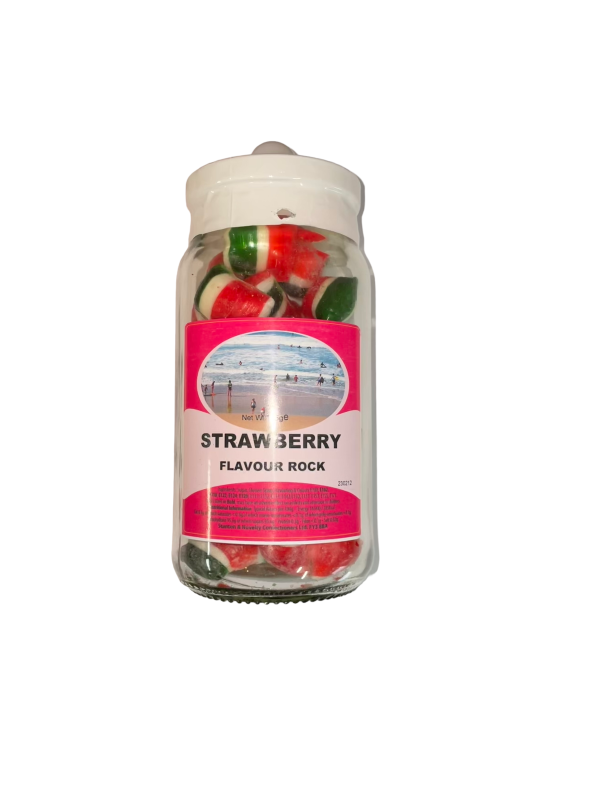 Strawberry Flavoured Rock Jars x 20