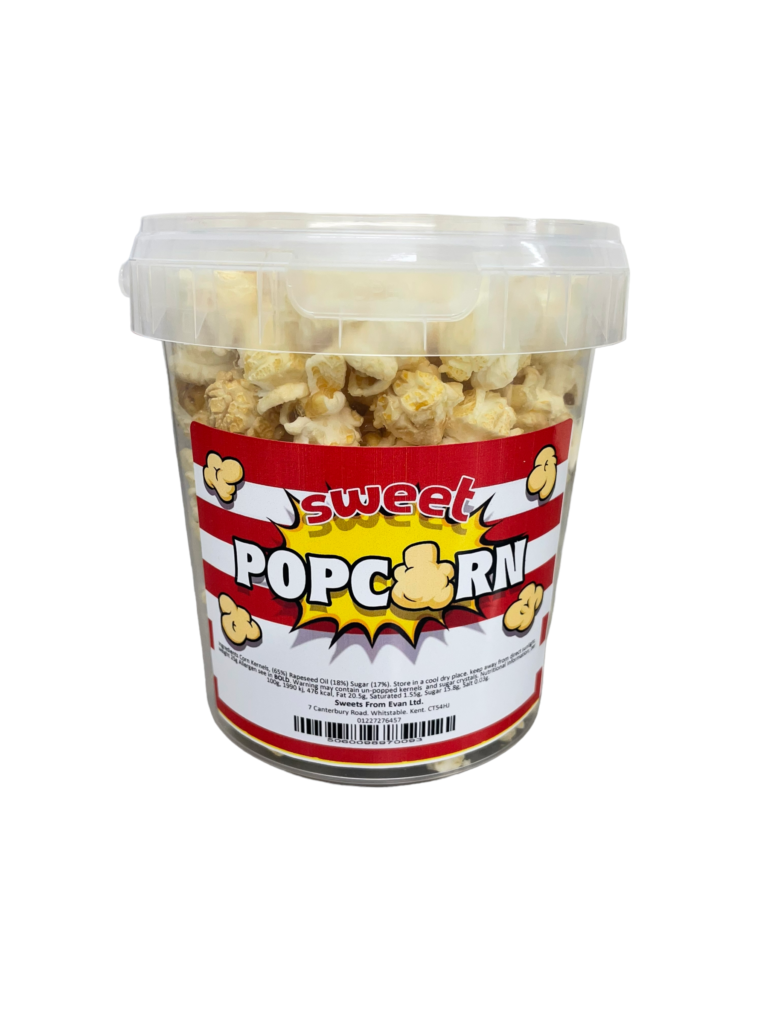 Popcorn Sweet 0.9 Litre Filled containers Sweets From Evan